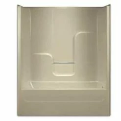 Best Pirce 🤩 Aquarius Industries Luxury 60 x 36 in. Left-Hand Fiberglass Reinforced Plastic Tub and Shower in White ⭐