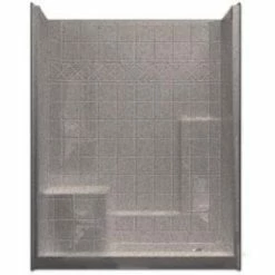 Budget ⭐ Aquarius Industries Millennia 60 x 33 in. Three Piece Shower with Left Hand Seat in White ⌛