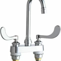 Buy 🔥 Chicago Faucets Two Handle Widespread Bathroom Sink Faucet in Polished Chrome 🧨