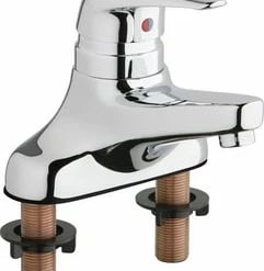 Buy 👏 Chicago Faucets Single Handle Centerset Bathroom Sink Faucet in Polished Chrome 🤩