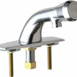 Best deal 🛒 Chicago Faucets Single Handle Metering Bathroom Sink Faucet in Polished Chrome ❤️