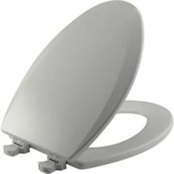 Flash Sale 🔔 Bemis Elongated Closed Front Toilet Seat with Cover in Ice™ Grey ⌛