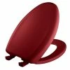 Promo 🧨 Bemis Whisper-Close® Elongated Closed Front Toilet Seat with Cover in Red 👏 -Cheap Chicago Faucets Store Query 172