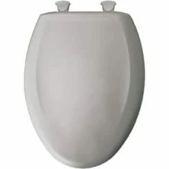 Best deal 💯 Bemis Elongated Closed Front Toilet Seat with Cover in Silver ✨ -Cheap Chicago Faucets Store Query 177