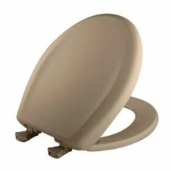 Coupon ✨ Bemis Round Closed Front Toilet Seat with Cover in Sand ⌛