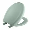 Flash Sale ✔️ Bemis Round Closed Front Toilet Seat with Cover in Seafoam 🔔 -Cheap Chicago Faucets Store Query 291