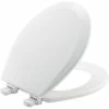 Best Pirce 😉 Bemis Round Closed Front Toilet Seat with Cover in White 💯 -Cheap Chicago Faucets Store Query 37