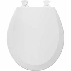 Best Pirce 😉 Bemis Round Closed Front Toilet Seat with Cover in White 💯 -Cheap Chicago Faucets Store Query 39