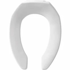Cheap 🔔 Bemis Elongated Bowl Open Front Less Cover Plastic Closet Seat Sta-Tite White ✨