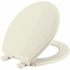 Cheap 🥰 Bemis Sta-Tite® Round Closed Front Toilet Seat with Cover in Linen 🤩