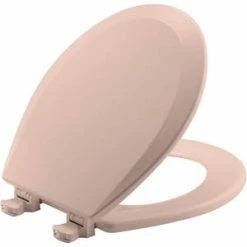 Coupon ✔️ Bemis Round Closed Front Toilet Seat with Cover in Venetian Pink 🧨