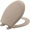 Cheapest ✔️ Bemis Round Closed Front Toilet Seat with Cover in Fawn Beige 🔥 -Cheap Chicago Faucets Store Query 49