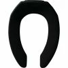 New 🛒 Bemis Elongated Open Front Toilet Seat in Black (Less Cover) 🎉 -Cheap Chicago Faucets Store Query 67