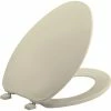 Buy 👍 Bemis Elongated Closed Front Toilet Seat with Cover in Bone ⭐ -Cheap Chicago Faucets Store Query 84